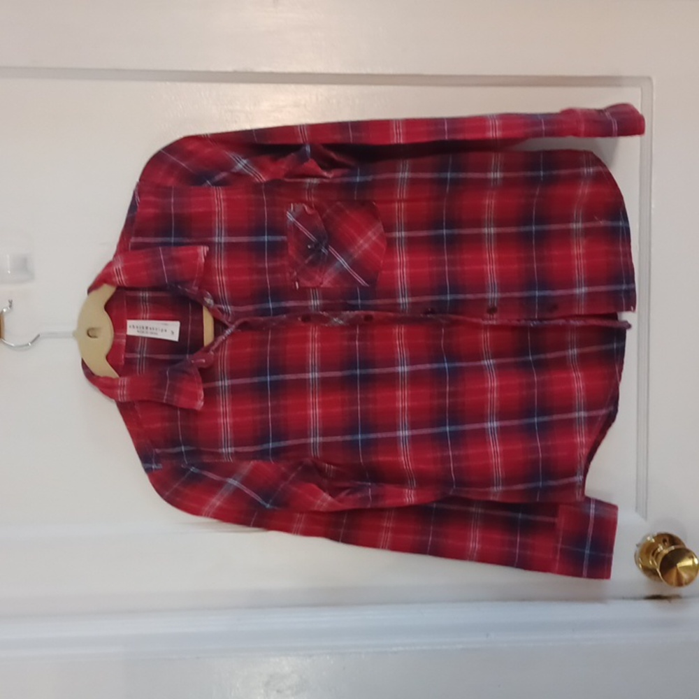 Flannel shirt Check & Stripe junior size medium